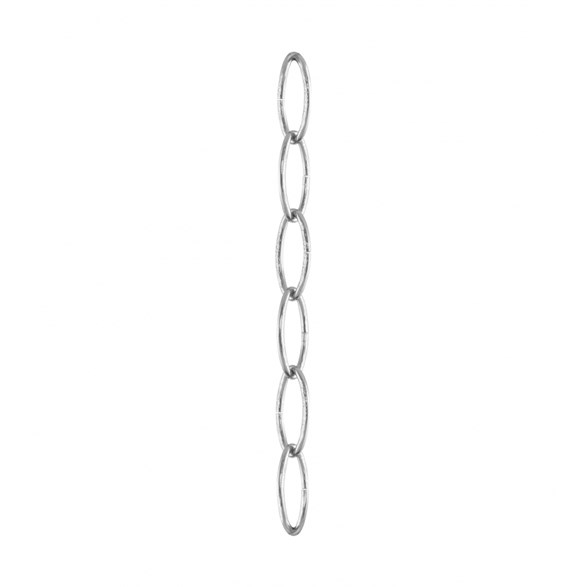 Präglad kätting 1m Nickel