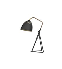 Lean bordslampa, svartstruktur/råmässing 49cm
