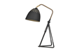 Lean bordslampa, svartstruktur/råmässing 49cm