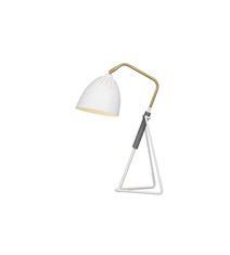 Lean bordslampa, vitstruktur/råmässing 49cm