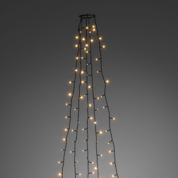 Julgransslinga 150 LED, svart/amber