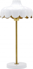Wells bordslampa, vit/guld 50cm