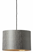 Erica lampskärm, grå/guld 40 cm