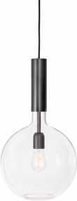 Rosdala XL taklampa, svartoxid/klarglas 40cm