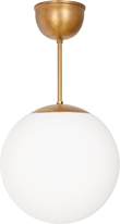 Glob taklampa fast höjd, råmässing/opalglas 20cm
