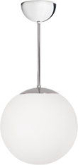 Glob taklampa fast höjd, krom/opalglas 25cm