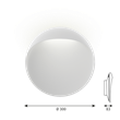 Flindt LED vägglampa, vit 30cm