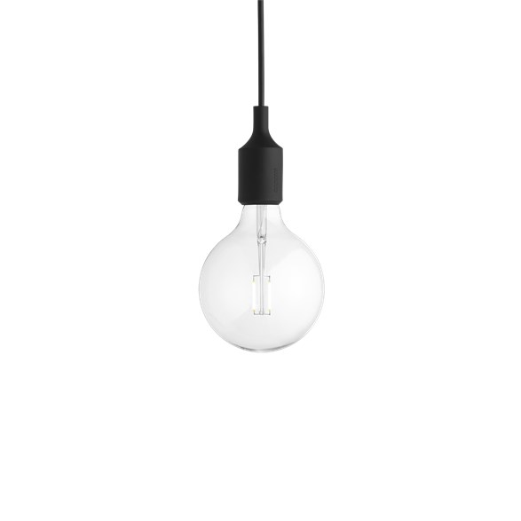 E27 Pendel LED takupphäng, svart