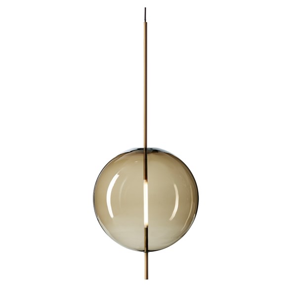 Kandinsky 45 taklampa, rökfärgat brun