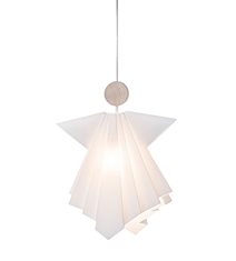 Adventsstjärna Angel Uriel small, vit/ek 41cm