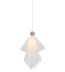 Adventsstjärna Angel Gabriel small, vit/ek 41cm