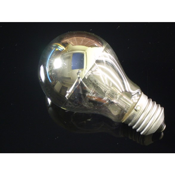 Glödlampa normal E27, 60W toppförspeglad silver
