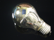 Glödlampa normal E27, 60W toppförspeglad silver