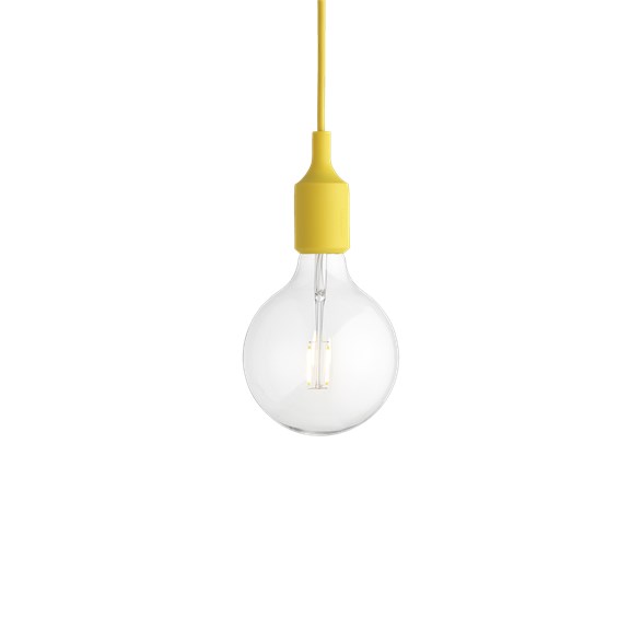 E27 Pendel LED takupphäng, gul
