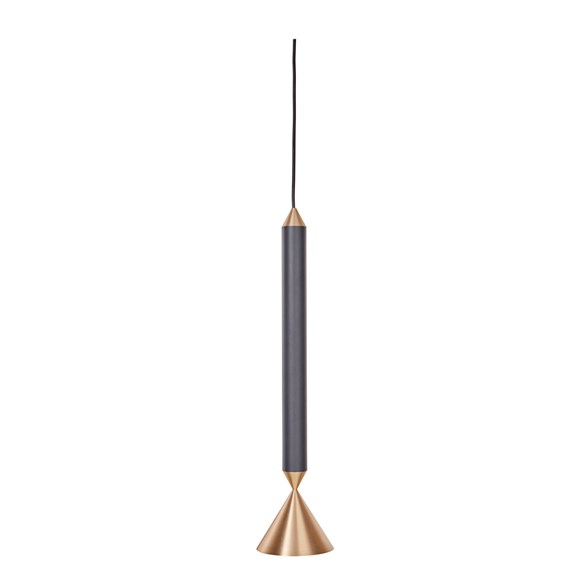 Apollo 39 pendel, svart/mässing 51,5cm