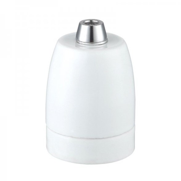Lamphållare E27, Mattvit Porslin