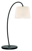 Snowdrop bordslampa, svart/vit (silkespapper)