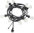 Bright light string 10 m. ljuskällor, svart/klar 7m