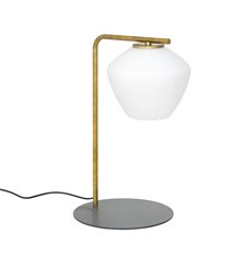 DK bordslampa, råmässing/opal 46cm