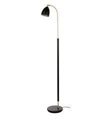 Deluxe golvlampa LED, mattsvart/mässing 133,6cm