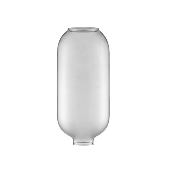 Amp pendel large reservglas, rökgrå