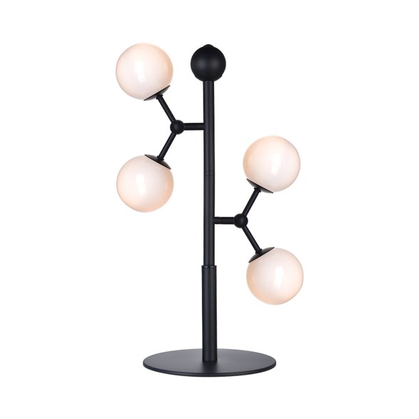 Atom bordslampa, opal/svart