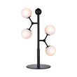 Atom bordslampa, opal/svart