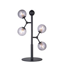 Atom bordslampa, rökgrå/svart