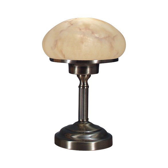 AUGUST bordlampa, antik/beige Ø18cm