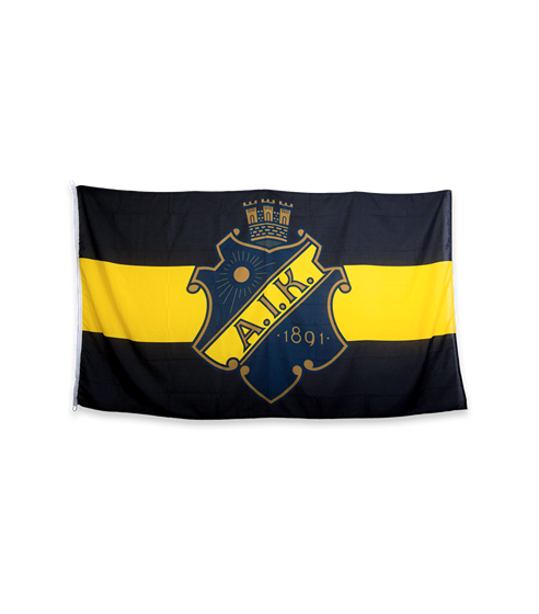 Flaggstångsflagga svart/gul