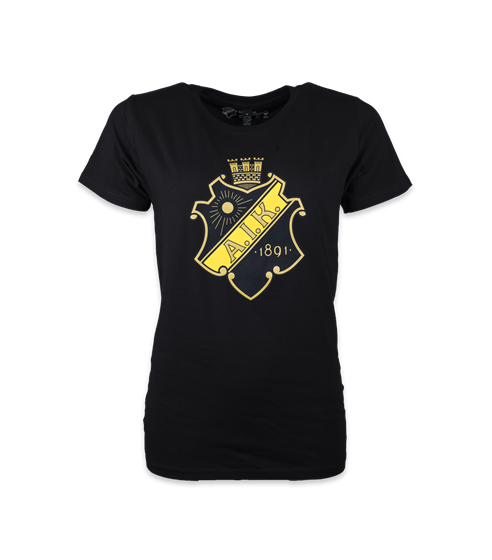 T-SHIRT SVART SKÖLD - DAM