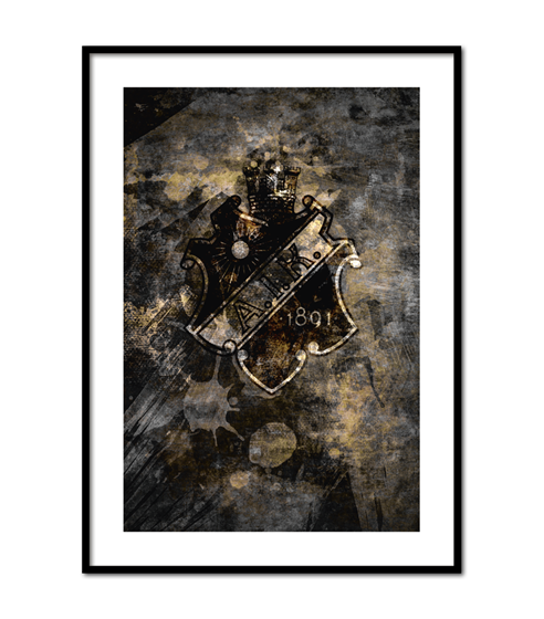 Poster AIK sköld- abstract art