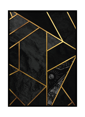 Poster Golden lines