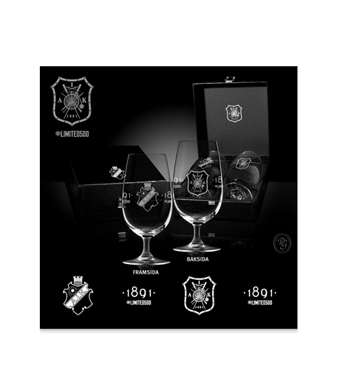 Limited Edition 2-p Ölglas på fot
