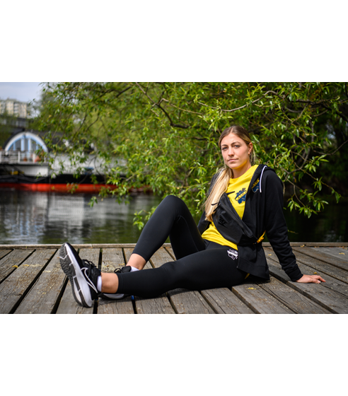 Nike svart gul midjeväska AIK