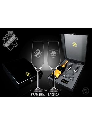 STUDENTGLAS CHAMPAGNE + PLATS F FLASKA - 25