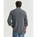 COTTON PIQUE ZIP CARDIGAN