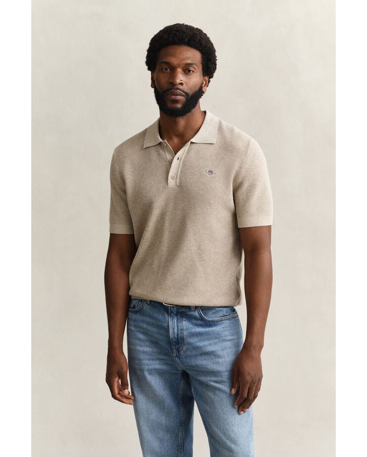MICRO TEXTURED COTTON SS POLO