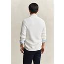 COTTON TEXTURE ZIPPED CARDIGAN