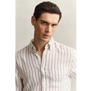 REG LINEN VISCOSE STRIPE SHIRT