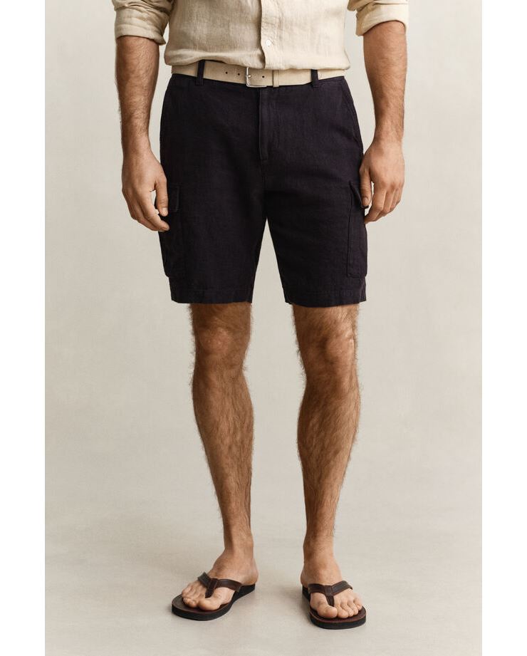 REG LINEN CARGO SHORTS