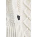 WOOL BLEND CABLE KNIT HALF ZIP