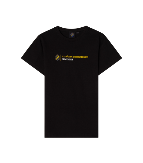 T-SHIRT SVART ALLMÄNNA GUL/VIT - JUNIOR