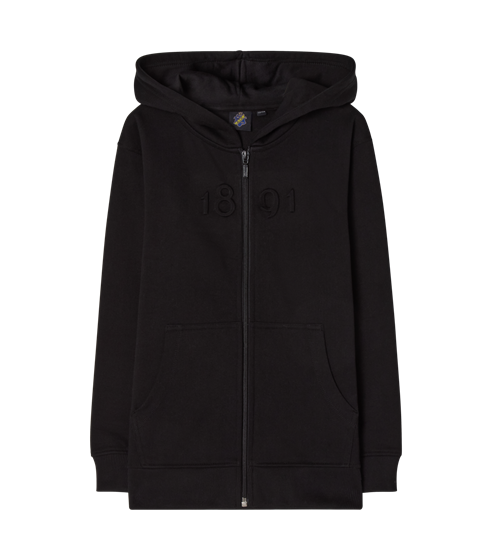 ZIPHOOD SVART EMBOSSED - BARN