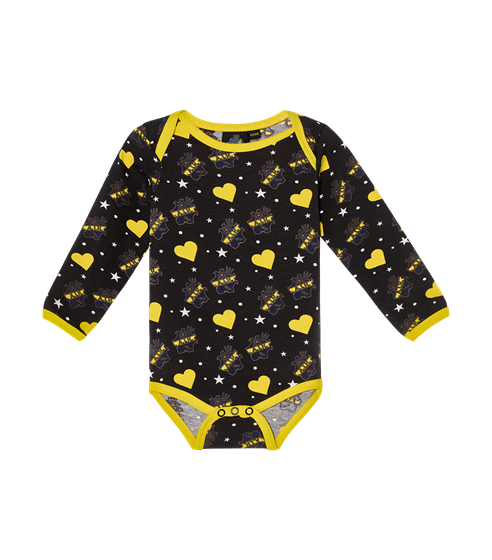 BODY SVART - KLUBBMÄRKE/HJÄRTA