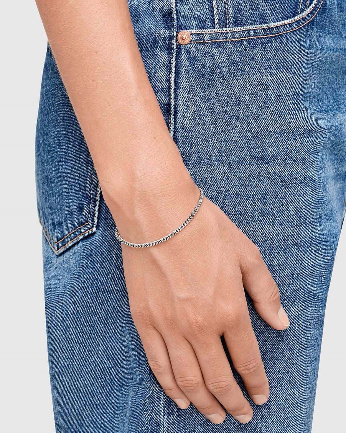 Tom Wood Curb Bracelet M Silver - Vallgatan 12