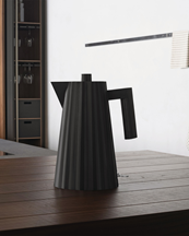 Alessi Electric Kettle Plissé Black