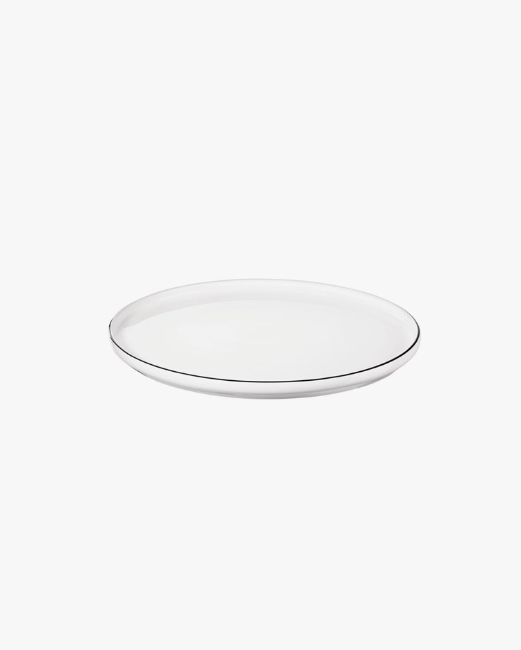 Asa Selection Small Plate Black Rim White