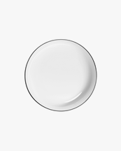 Asa Selection Small Plate Black Rim White