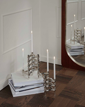 Stoff Nagel BMF Candle Holder Set Of 3 Chrome